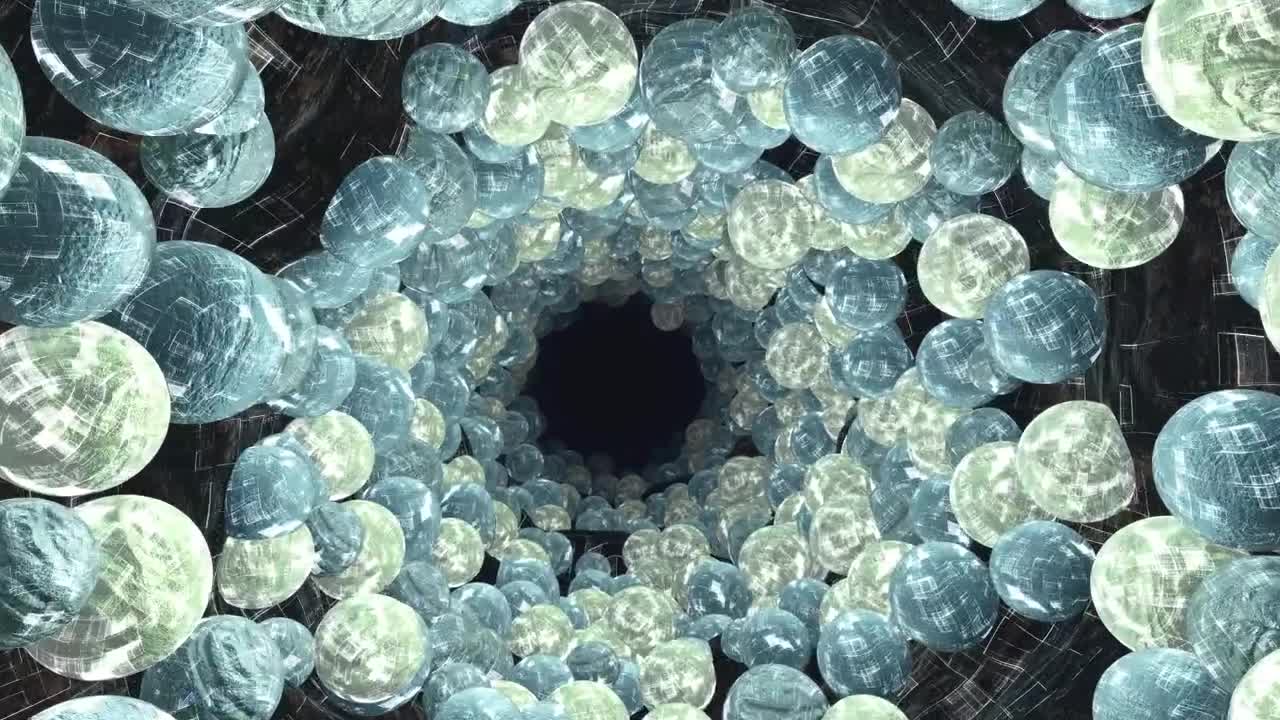 Stock Video Futuristic Tunnel With Light Spheres Live Wallpaper For PC