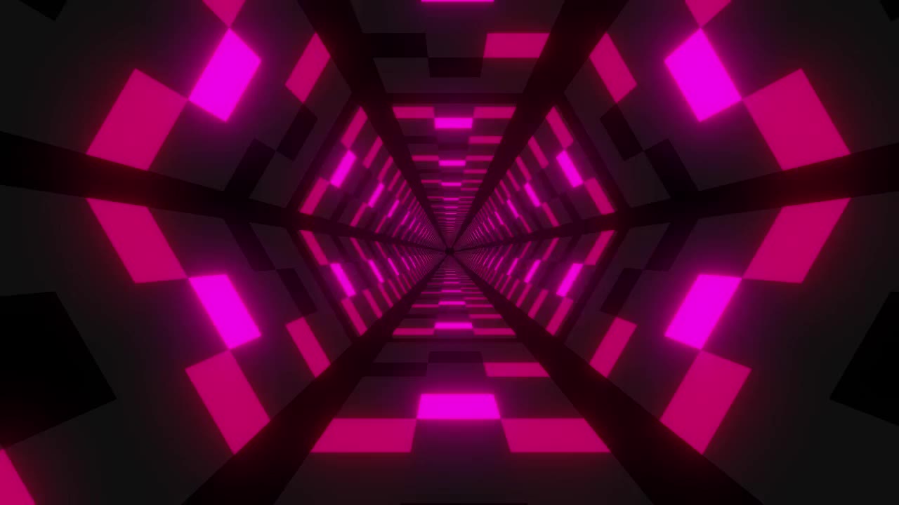 Stock Video Futuristic Hexagonal Tunnel With Walls Live Wallpaper For PC