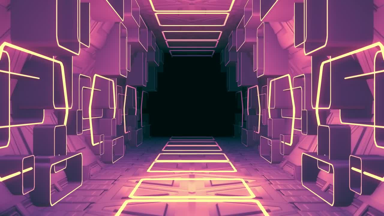 Stock Video Futuristic Hall D Render Live Wallpaper For PC