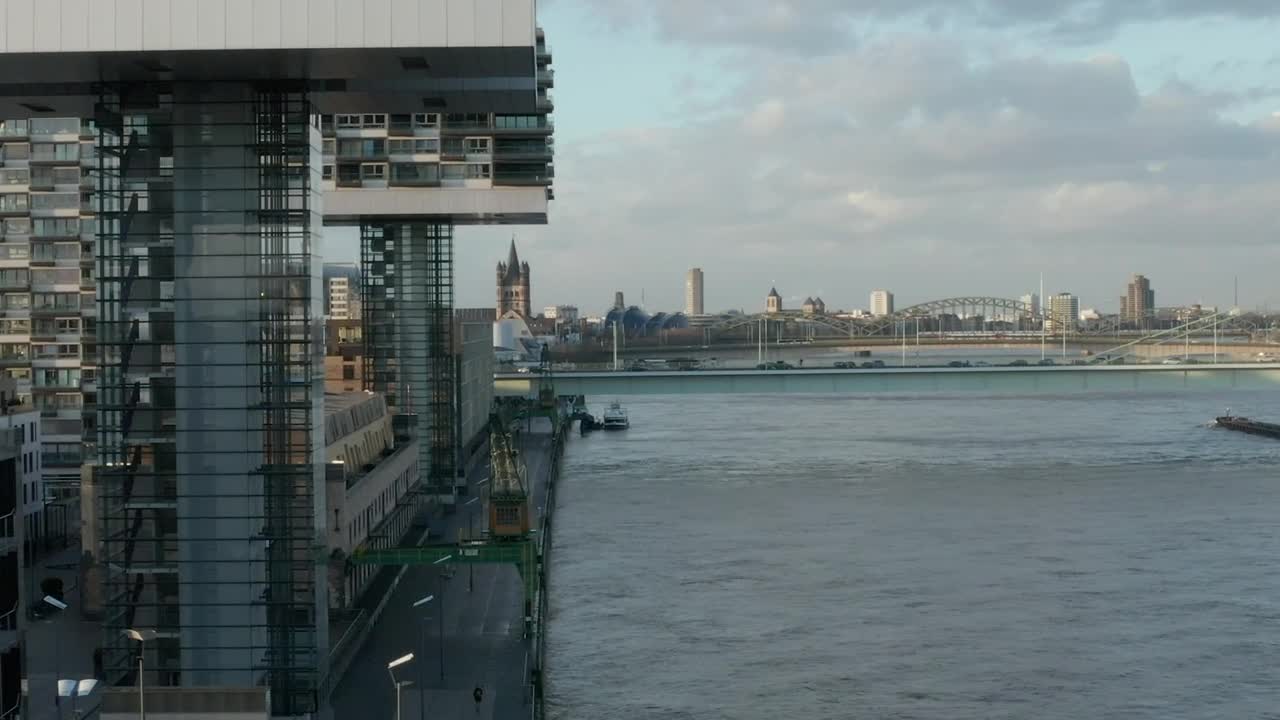 Stock Video Futuristic Design Buildings Along A River Live Wallpaper For PC