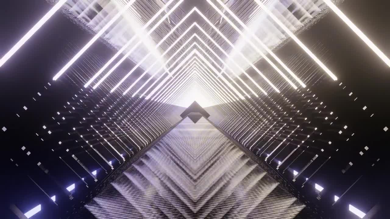 Stock Video Futuristic Corridor Illuminated With Led Lights Live Wallpaper For PC