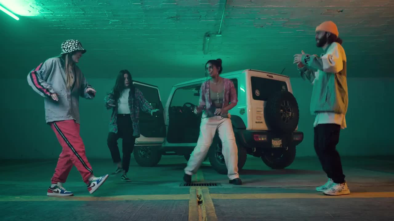 Stock Video Full Shot Of A Group Of Friends Dancing Live Wallpaper For PC