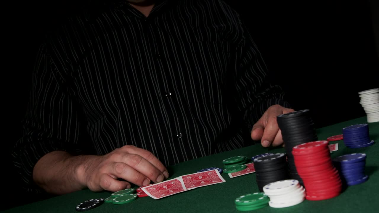 Stock Video Frustrated Player At A Poker Table Live Wallpaper For PC