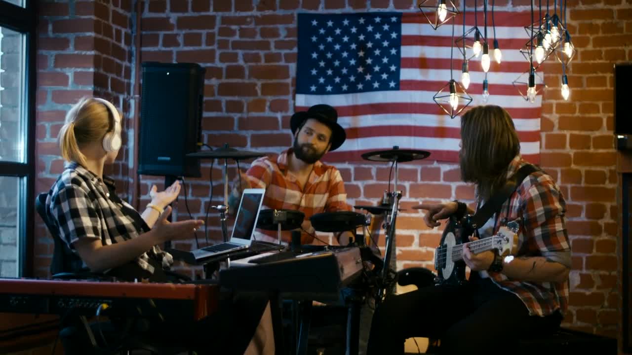 Stock Video Frustrated Musicians In Rehearsal Session Live Wallpaper For PC