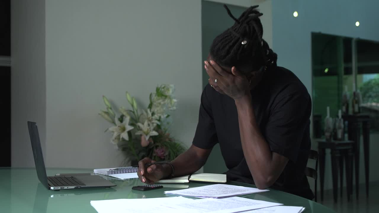 Stock Video Frustrated Boy Throws A Tantrum While Working On His Computer Live Wallpaper For PC