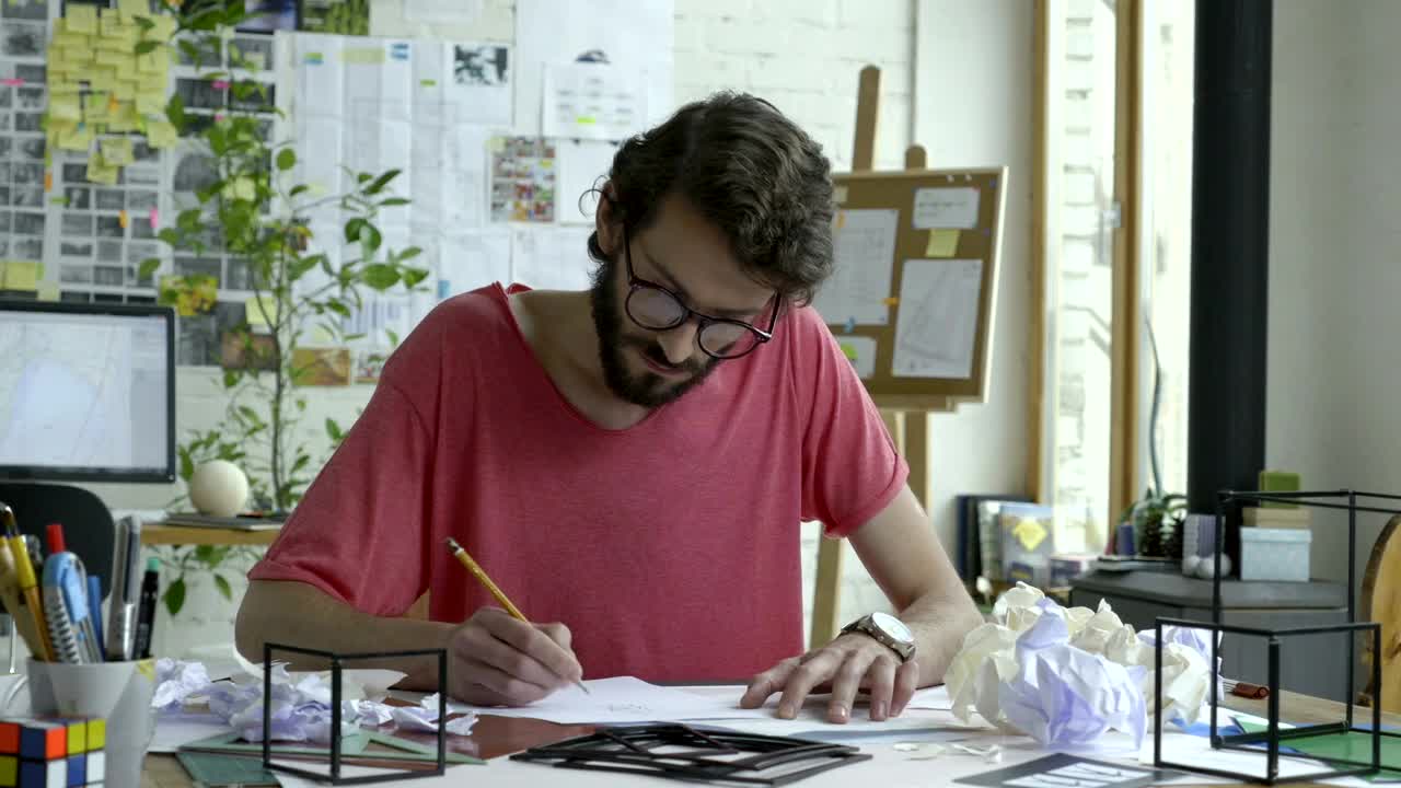 Stock Video Frustrated Artist In The Studio Live Wallpaper For PC