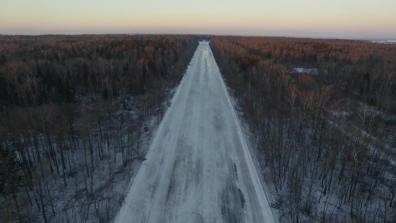 Stock Video Frozen Roads Through An Empty Woodland Live Wallpaper For PC
