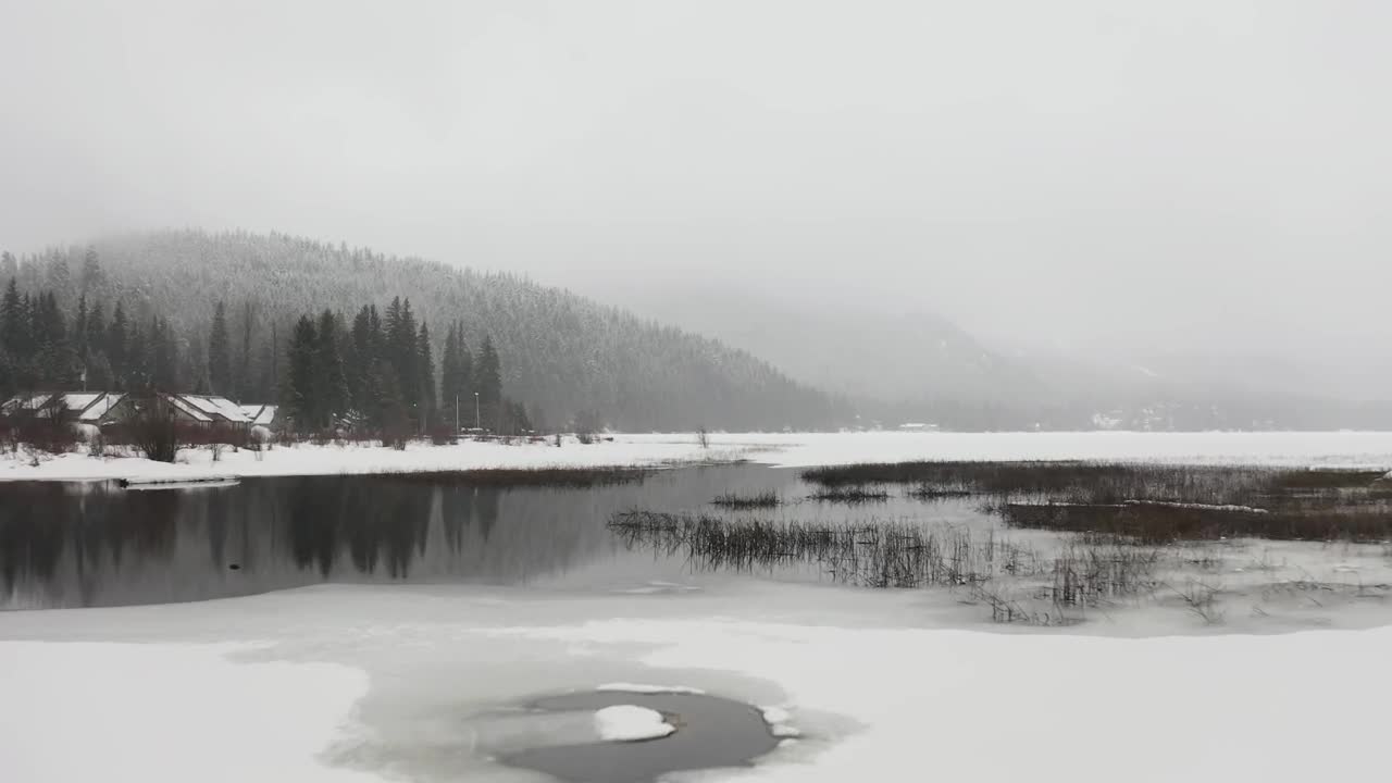 Stock Video Frozen Lake In Cold Weather And Snow Live Wallpaper For PC