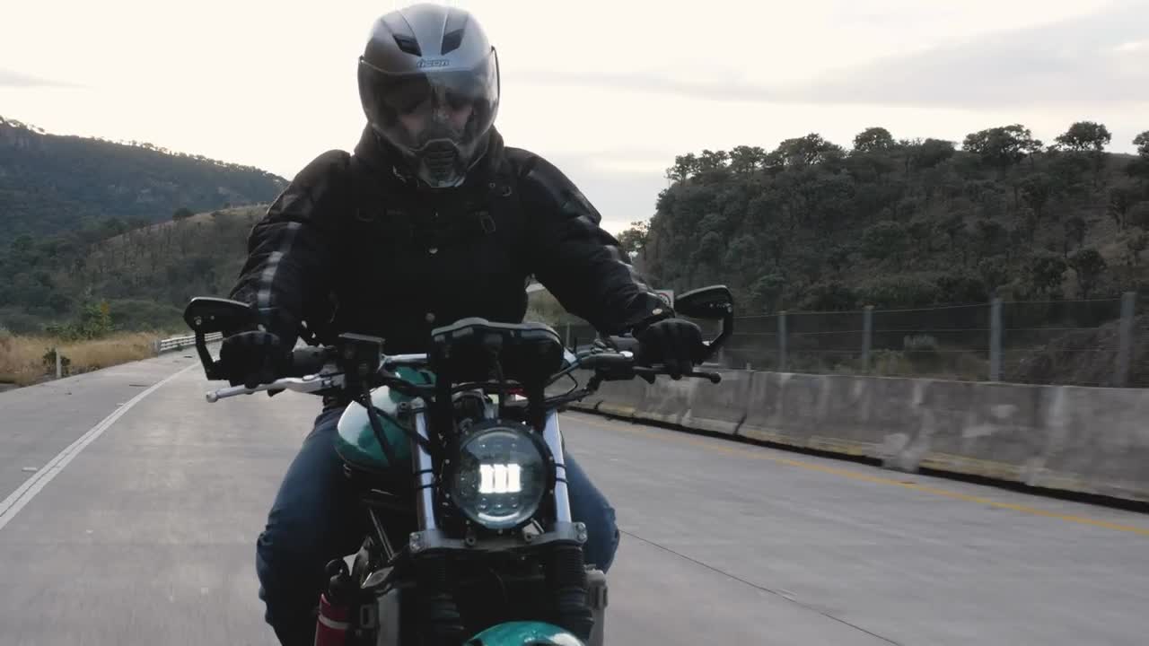 Stock Video Front View Of A Biker On Highway Live Wallpaper For PC
