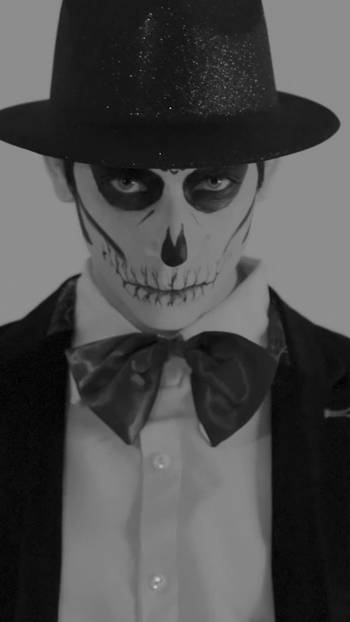 Stock Video Front Portrait Of A Day Of The Dead Catrin With Live Wallpaper For PC