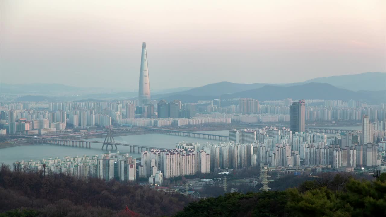 Stock Video From Day To Night In Seoul Live Wallpaper For PC