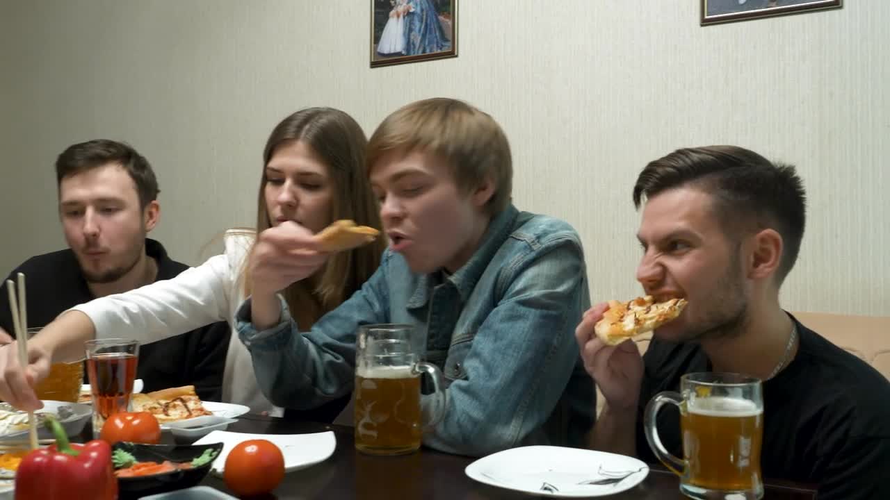 Stock Video Friends Sharing A Meal Together Live Wallpaper For PC