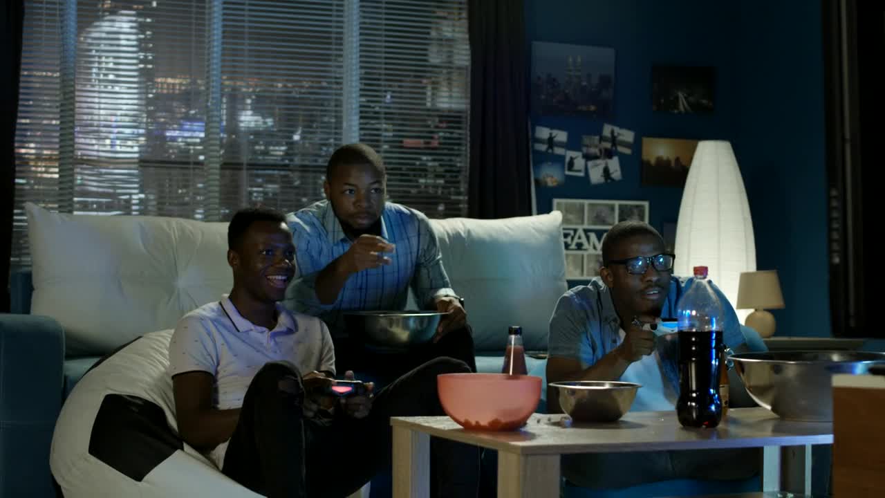 Stock Video Friends Playing Video Games Late At Night Live Wallpaper For PC