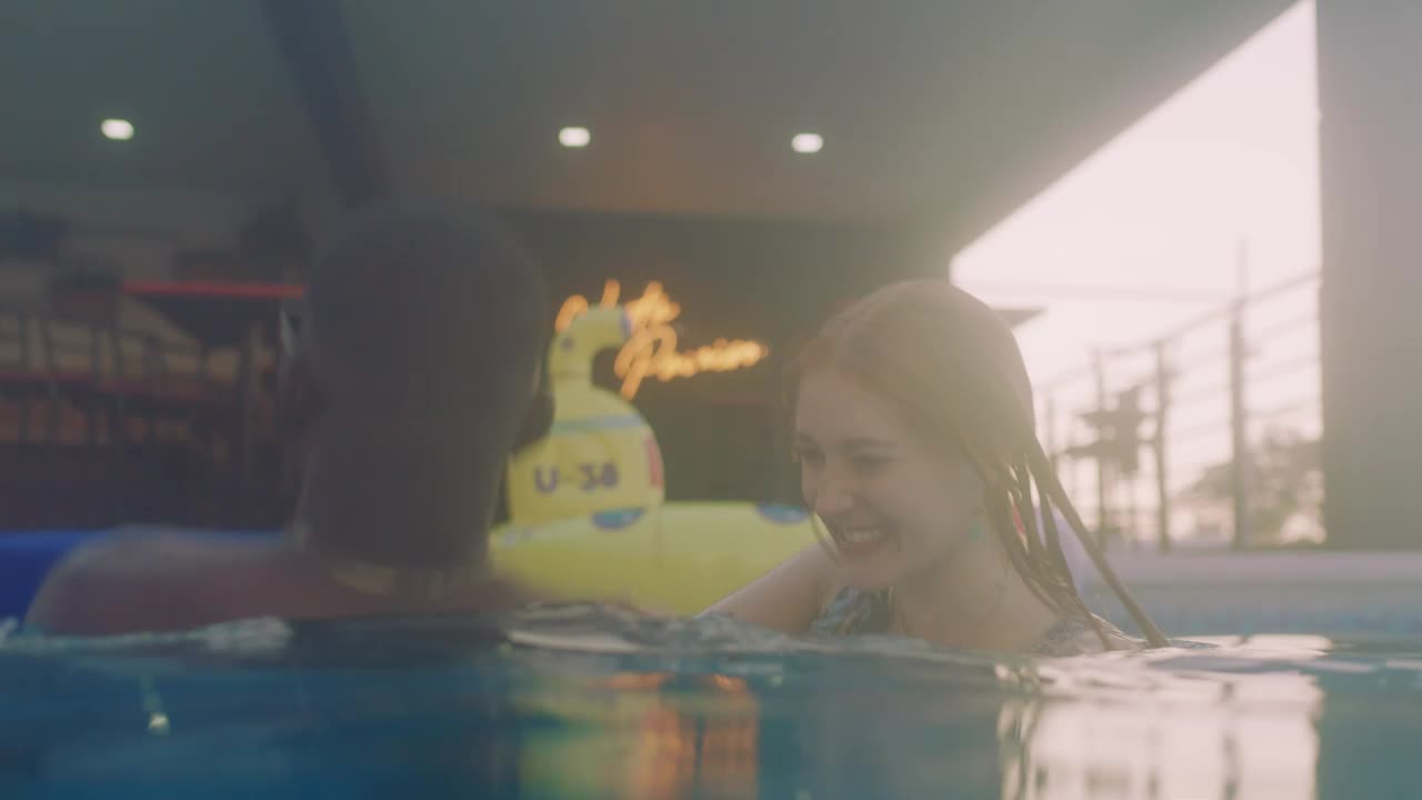 Stock Video Friends Playing In The Pool Live Wallpaper For PC