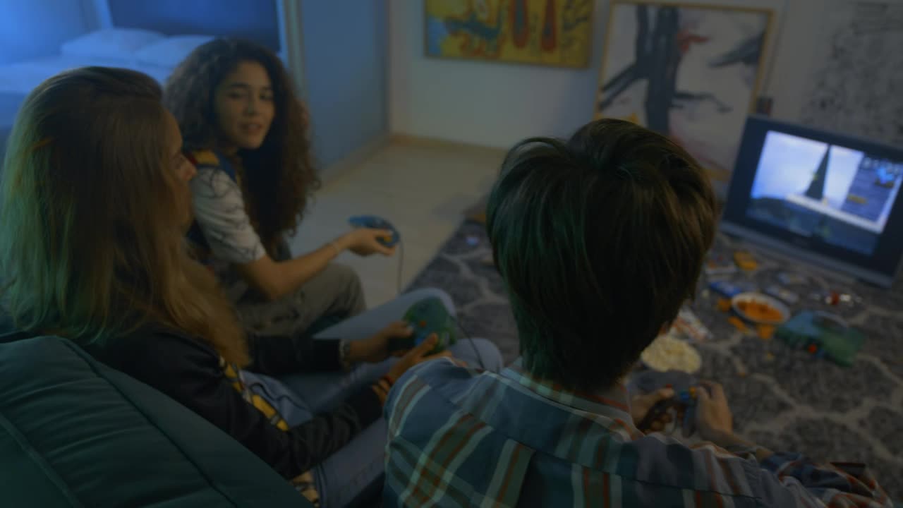 Stock Video Friends Night With Video Games Comics And Snacks Live Wallpaper For PC