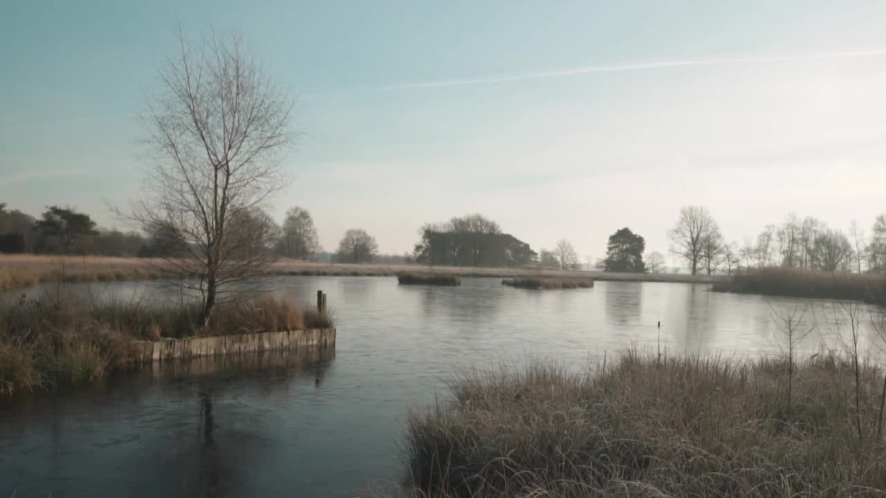 Stock Video Lake In A Winter Landscape Animated Wallpaper