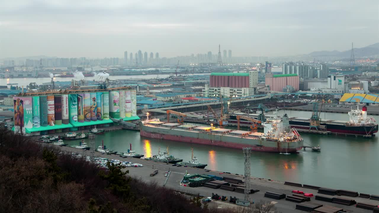 Stock Video Kyoto Industrial Pier Landscape Animated Wallpaper