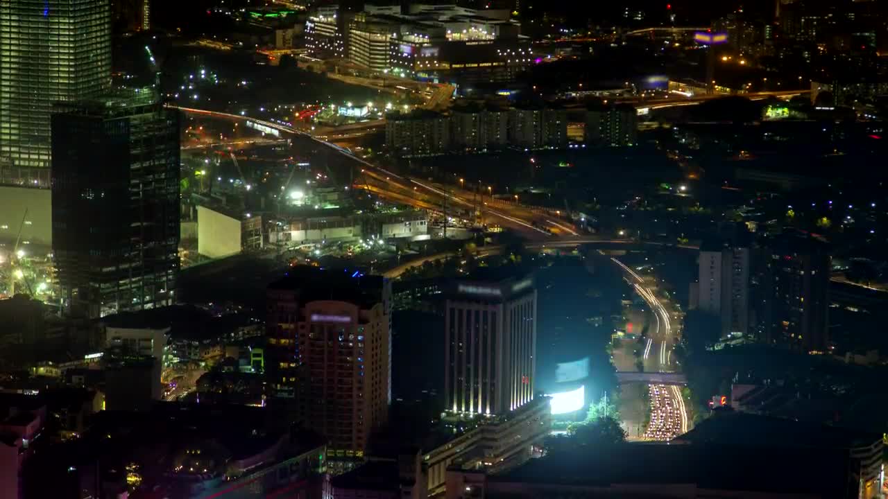 Stock Video Kuala Lumpur Cityscape At Night Time Lapse Animated Wallpaper