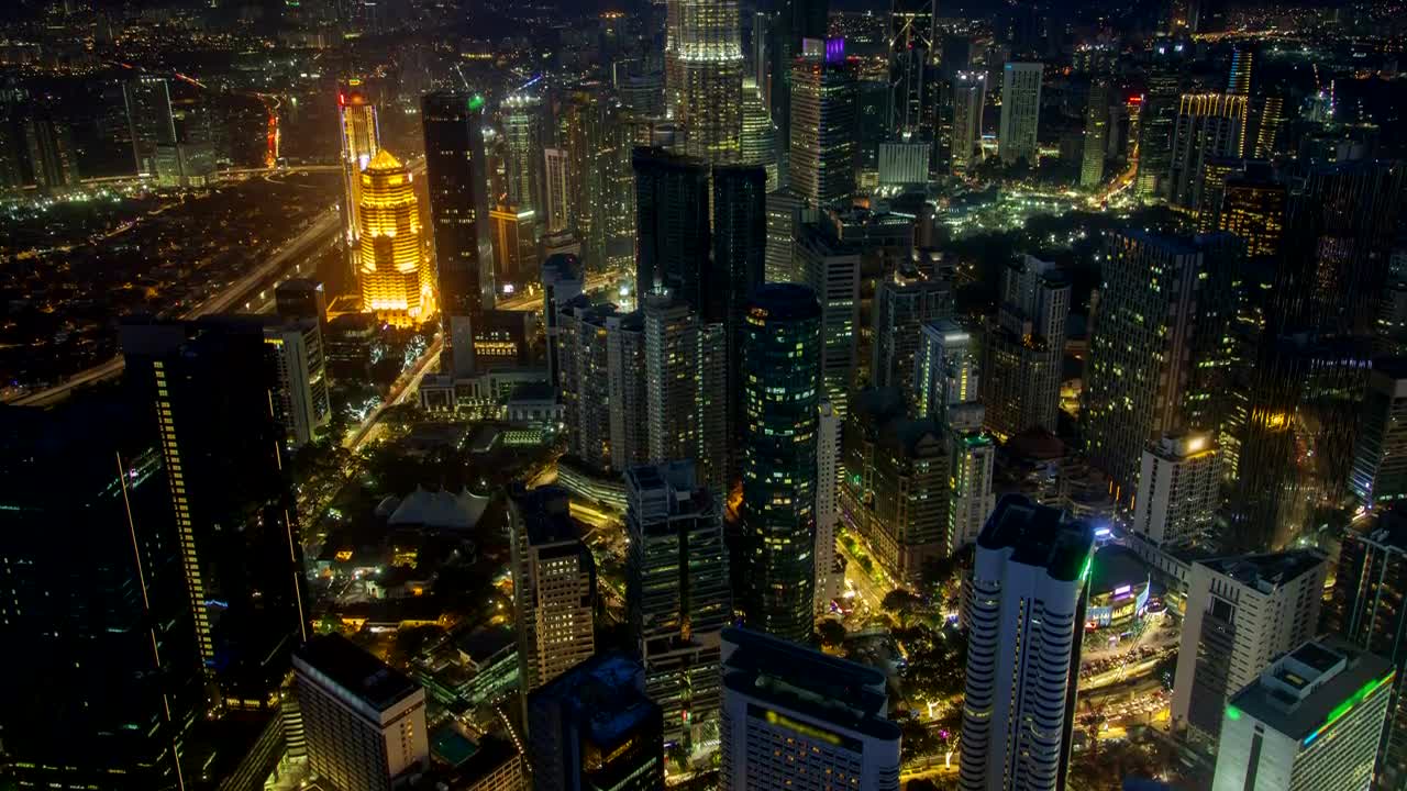 Stock Video Kuala Lumpur Cityscape At Night Animated Wallpaper