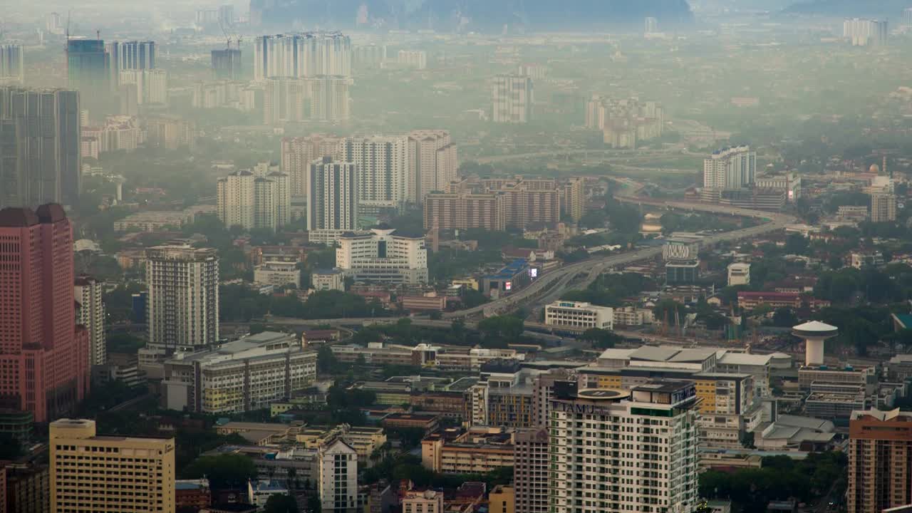 Stock Video Kuala Lumpur City Pollution Animated Wallpaper