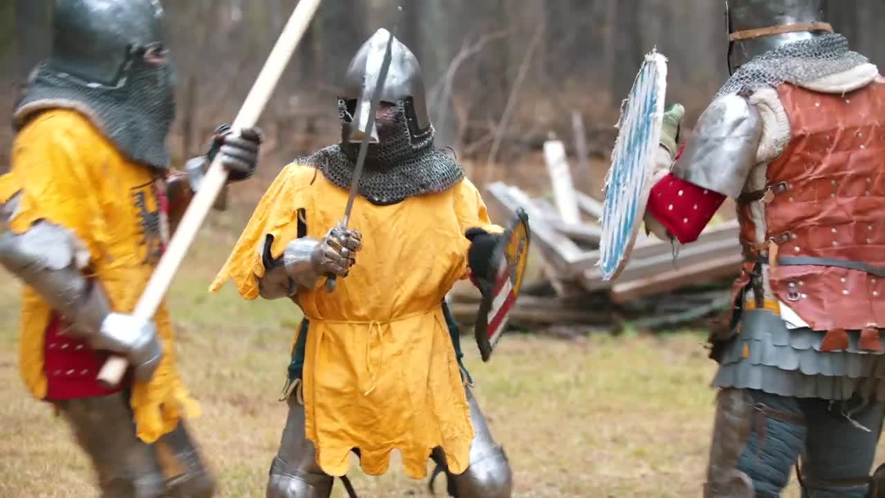 Stock Video Knights With Swords Battling Animated Wallpaper