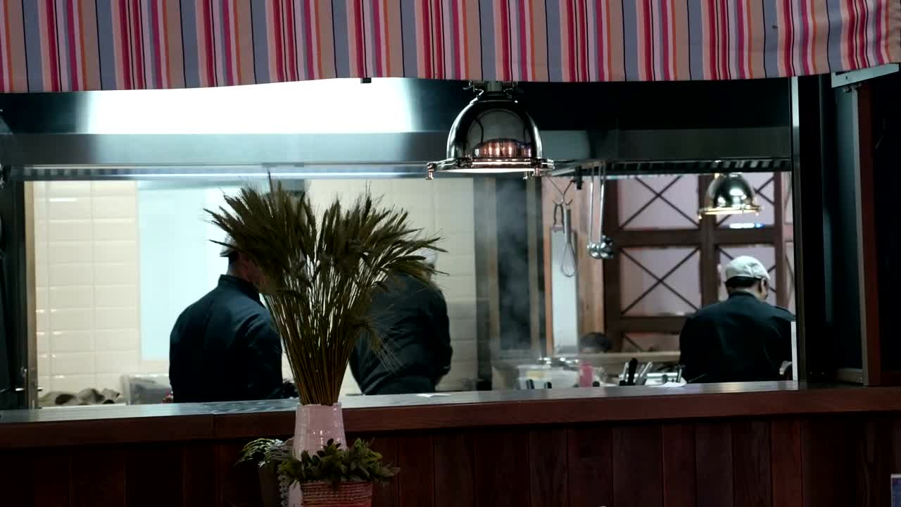 Stock Video Kitchen At A Tropical Restaurant Animated Wallpaper