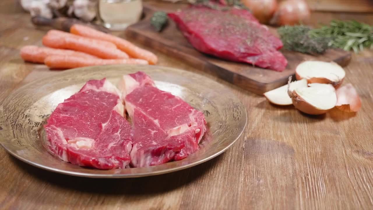 Stock Video Keto Diet Meat And Vegetables Recipe Intro Animated Wallpaper