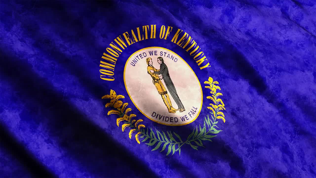 Stock Video Kentucky State Flag Animated Wallpaper
