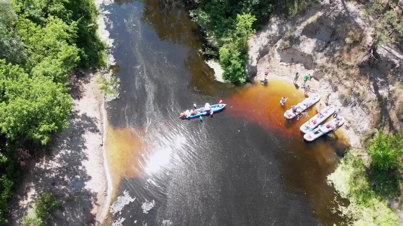 Stock Video Kayaking And Canoeing In A Forest Animated Wallpaper