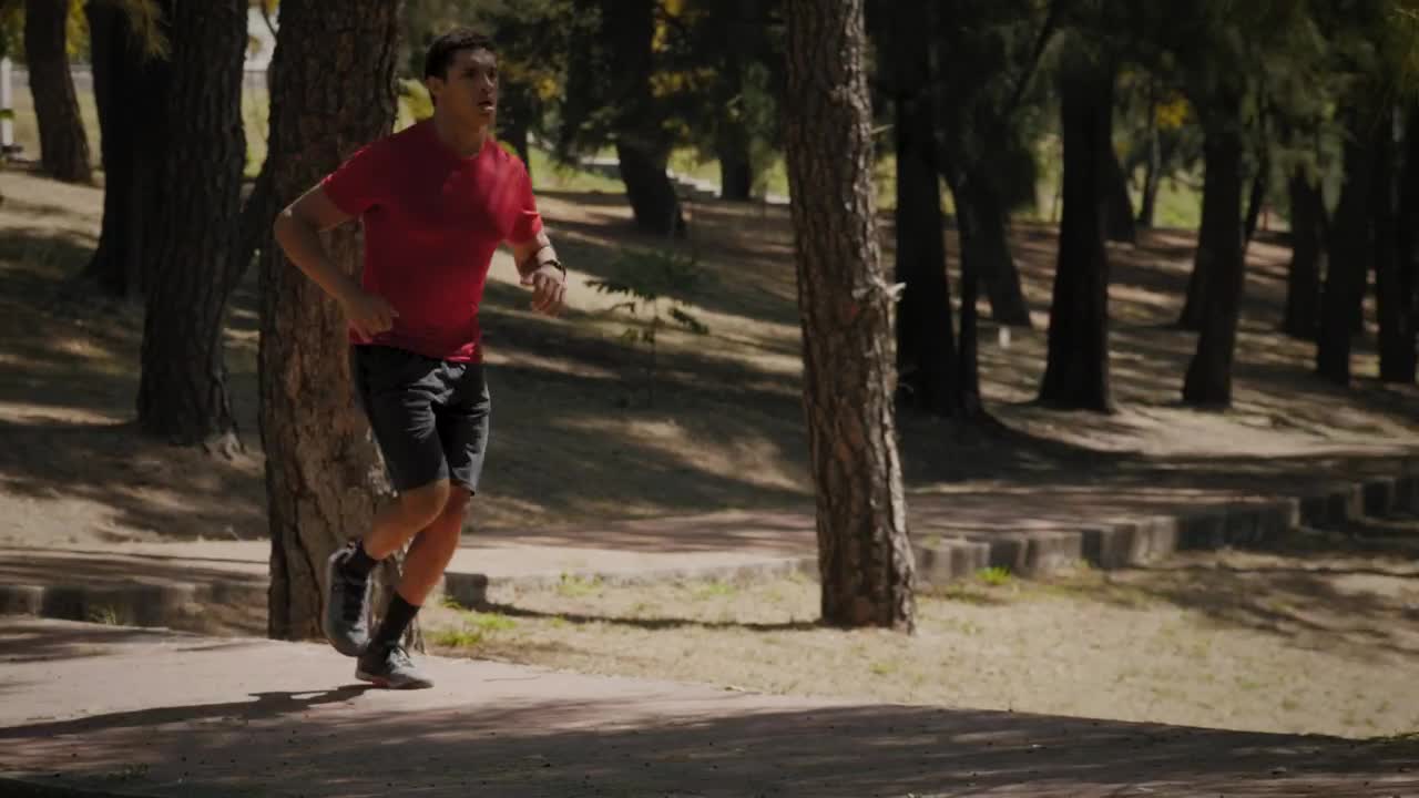 Stock Video Jogger Stopping To Take A Breath Animated Wallpaper