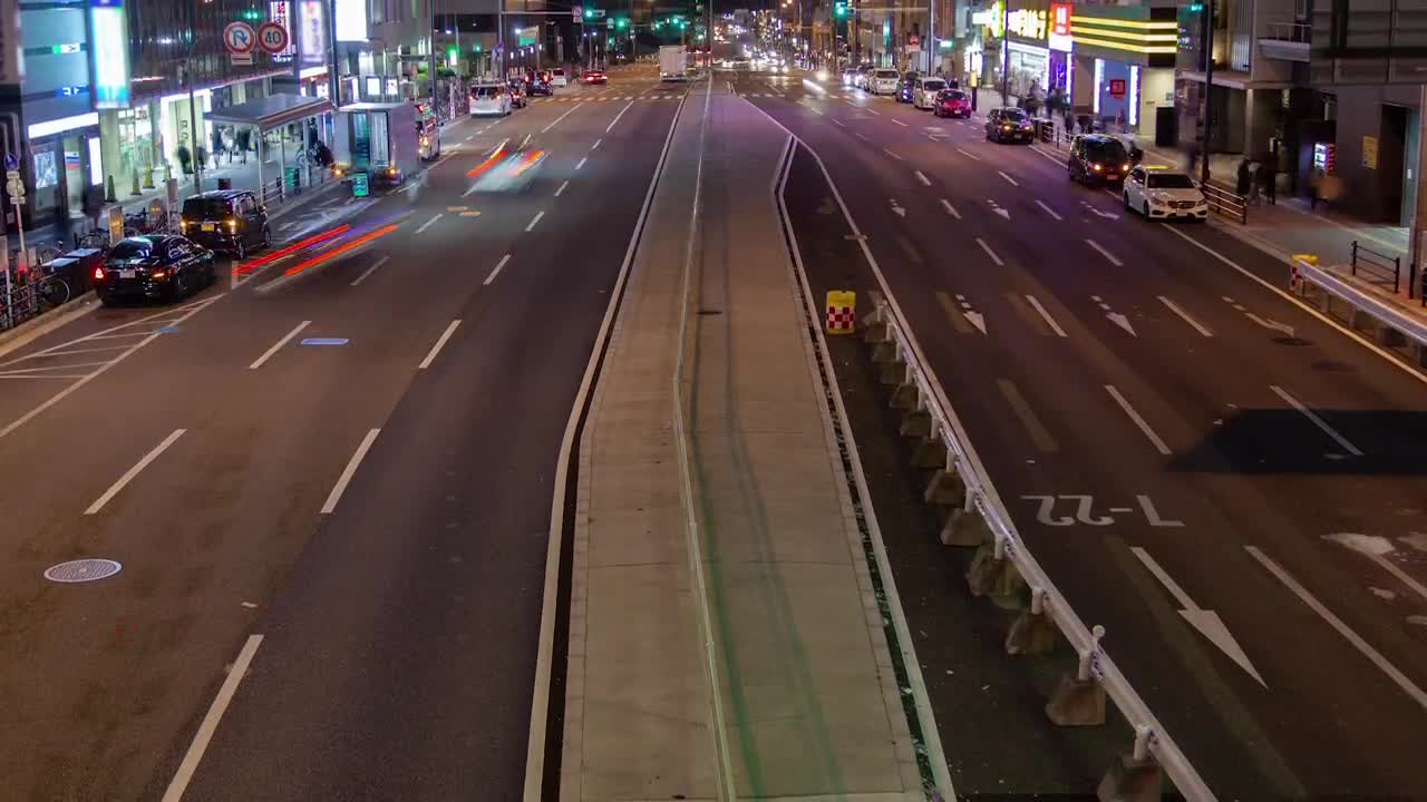Stock Video Japanese Road With Fast Traffic At Night Animated Wallpaper
