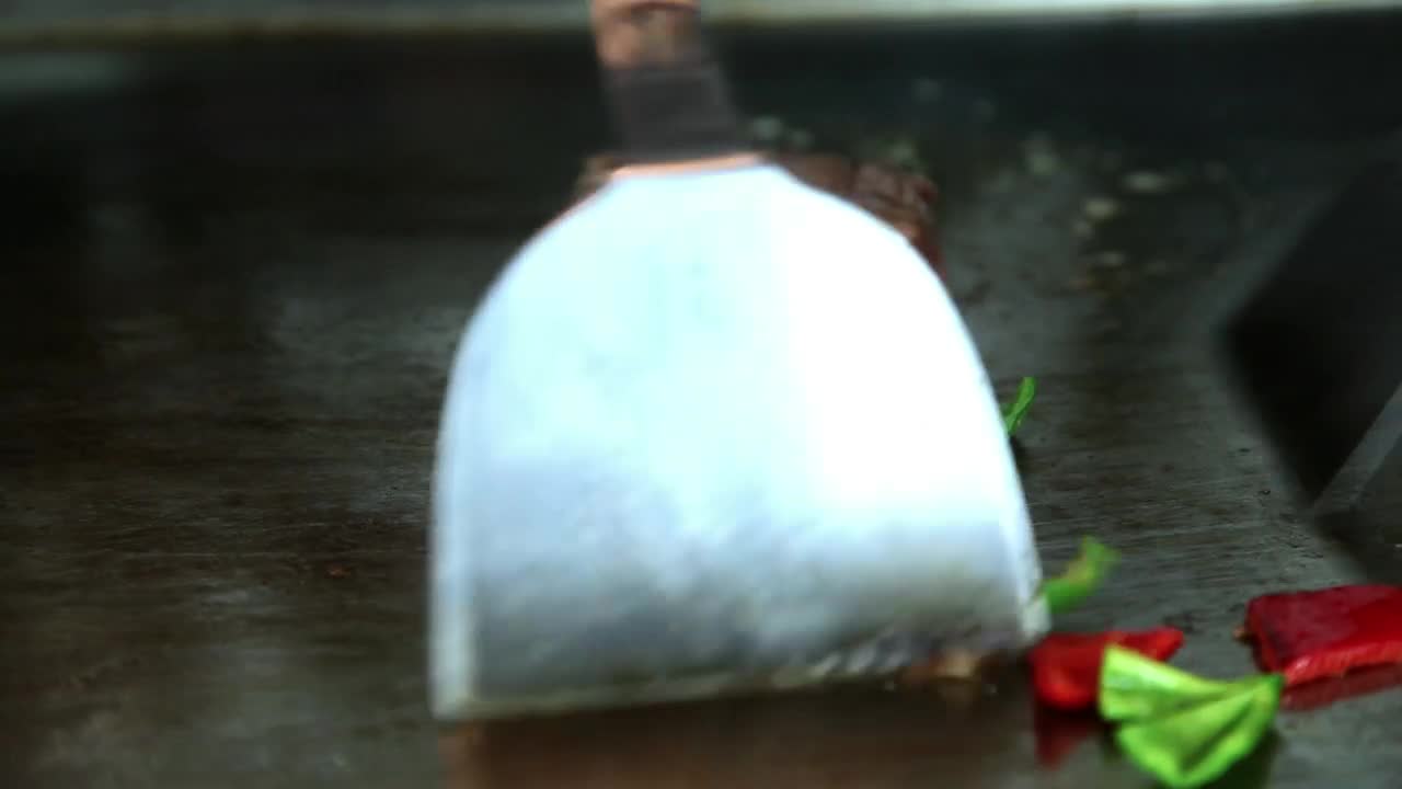 Stock Video Japanese Griddle With Meat And Vegetables Animated Wallpaper