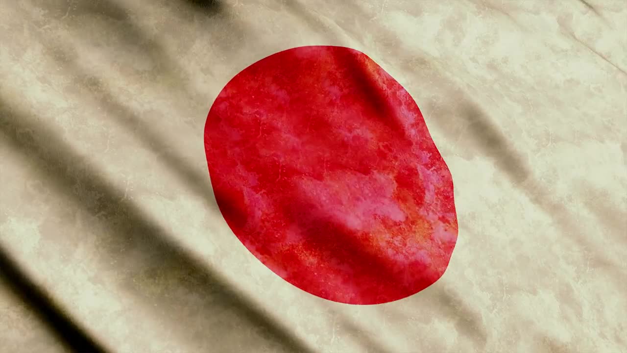 Stock Video Japan Flag Viewed In Detail Animated Wallpaper