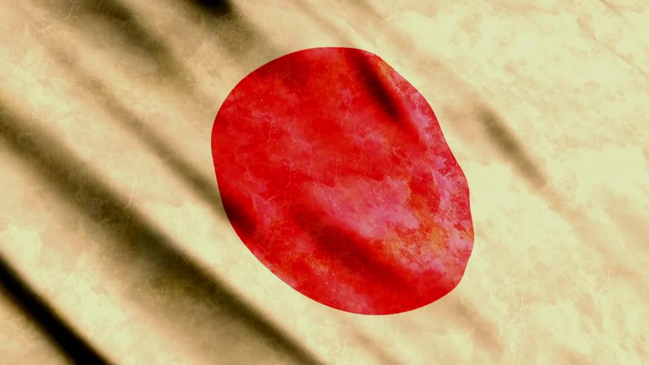 Stock Video Japan Flag Render Animated Wallpaper