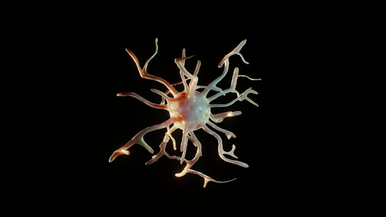 Stock Video Isolated Coronavirus Vaccine Cell Spins On Black Background Animated Wallpaper