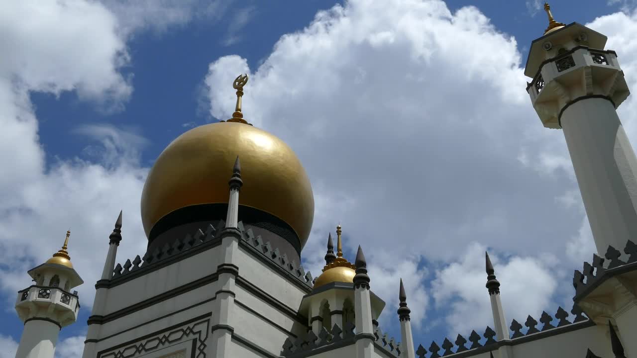 Stock Video Islamic Temple And The Sky Animated Wallpaper