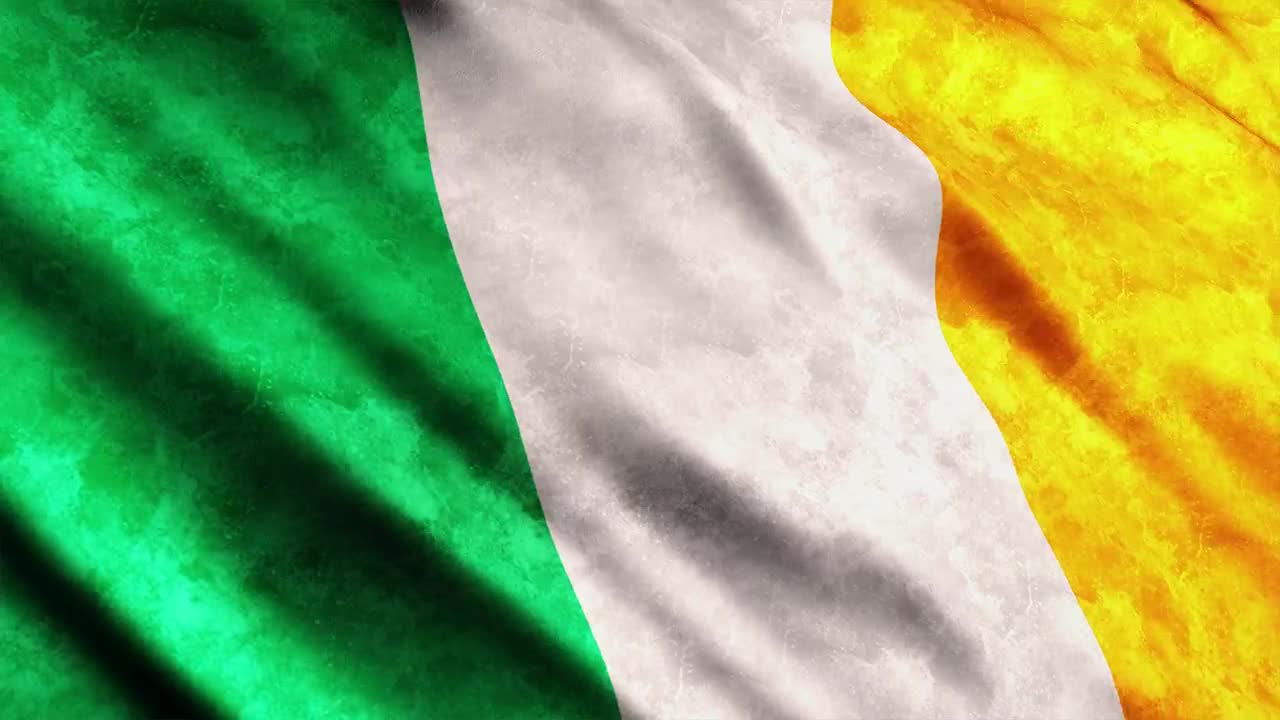 Stock Video Ireland Flag While Is Waving D Animated Wallpaper