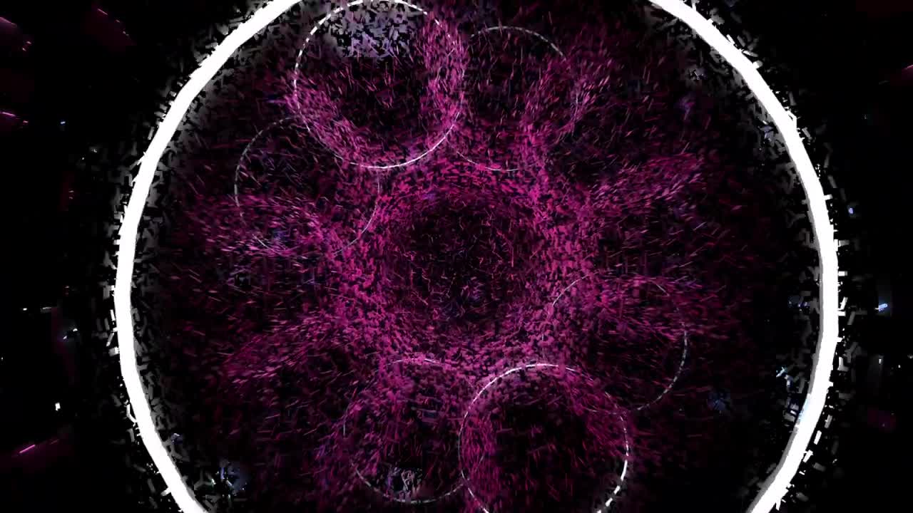 Stock Video Intro Video With Pink Shapes And Rings Of Light Animated Wallpaper
