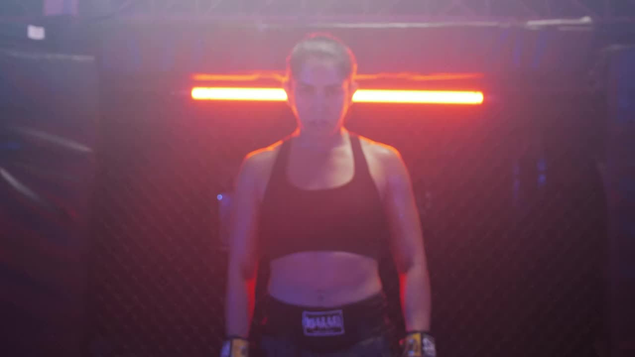 Stock Video Intimidating Face Of A Martial Arts Fighter Animated Wallpaper