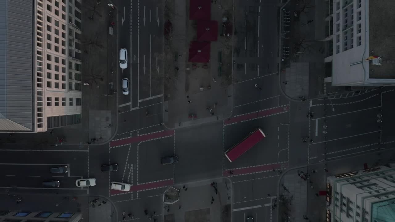 Stock Video Intersection Of Streets And Buildings Aerial Shot Animated Wallpaper