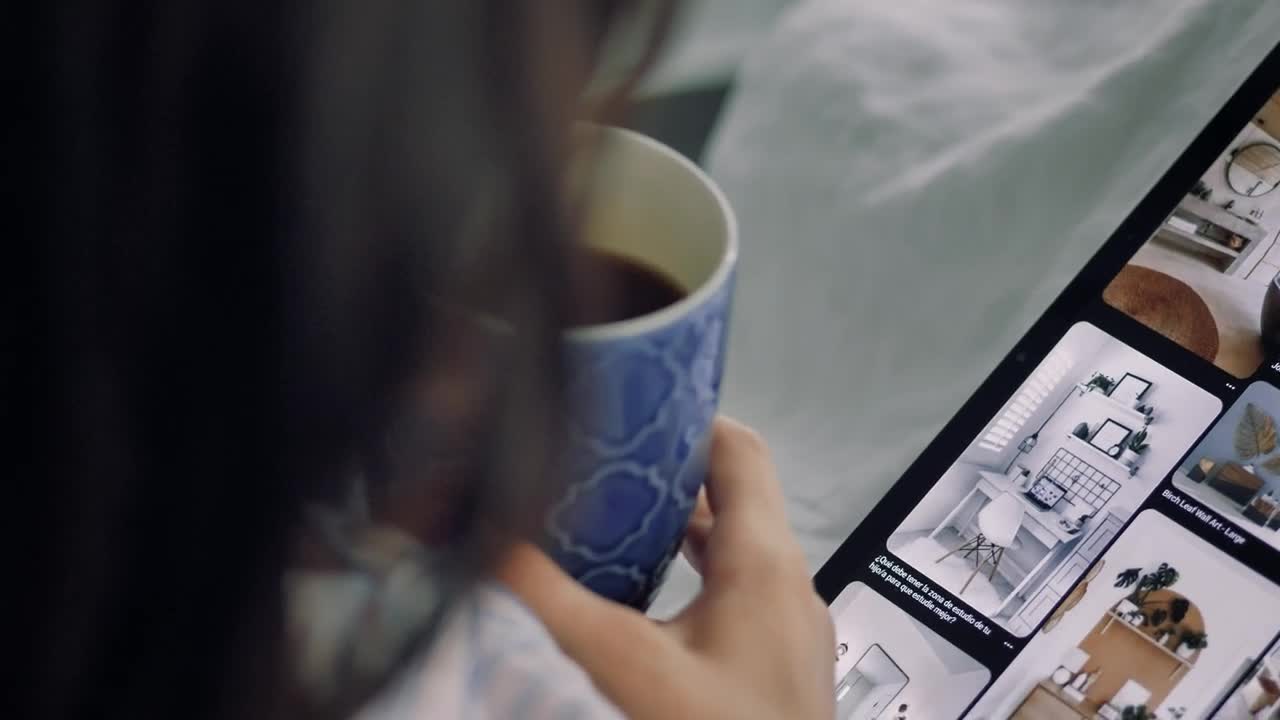 Stock Video Interior Designer Looking For Inspiration Animated Wallpaper