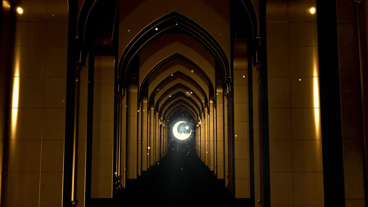 Stock Video Interior Architecture Of A Temple Of Islam Loop Shot Animated Wallpaper