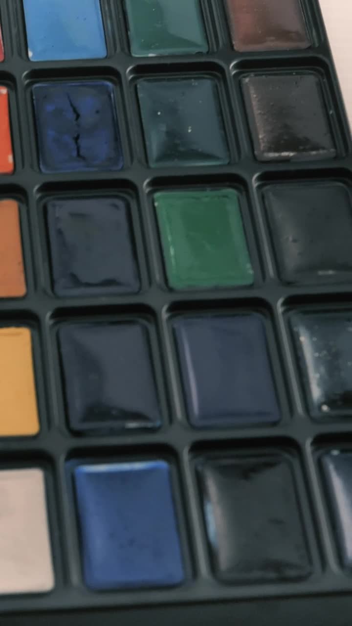 Stock Video Instruments Of A Painter Artist Close Up Animated Wallpaper