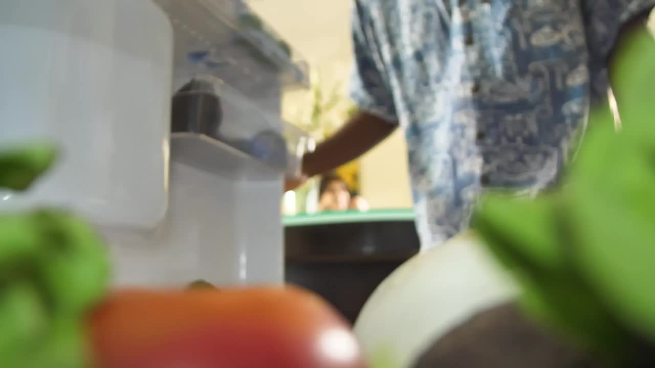 Stock Video Inside View Of A Fridge When A Man Takes A Animated Wallpaper