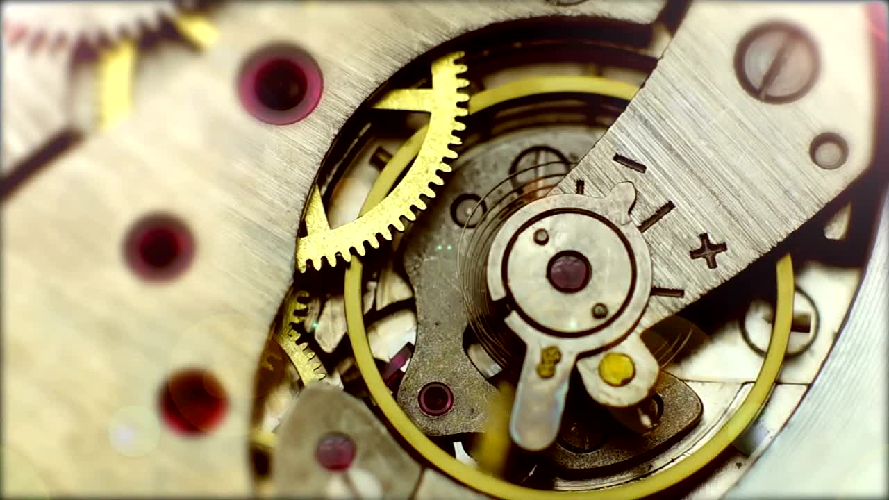 Stock Video Inside Of A Working Clockwork Animated Wallpaper