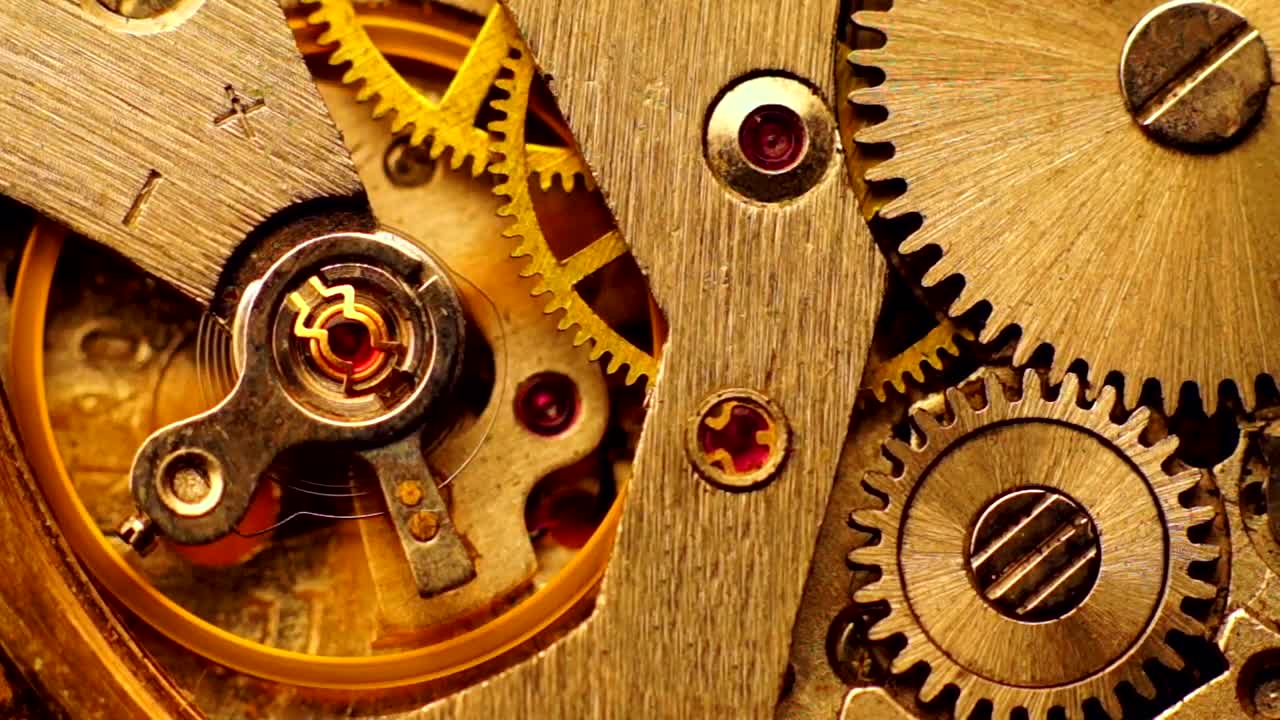 Stock Video Inside Of A Clockwork Animated Wallpaper