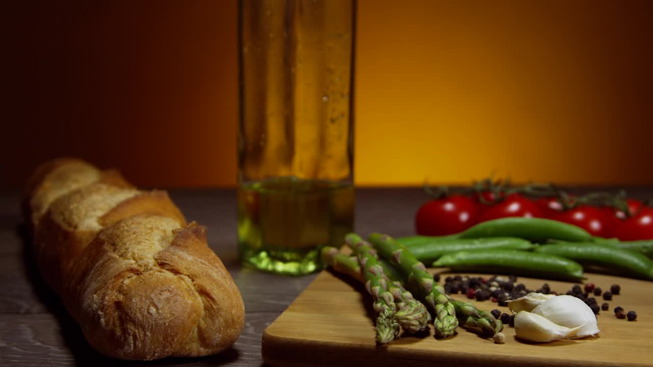 Stock Video Ingredients Ready For Cooking Animated Wallpaper