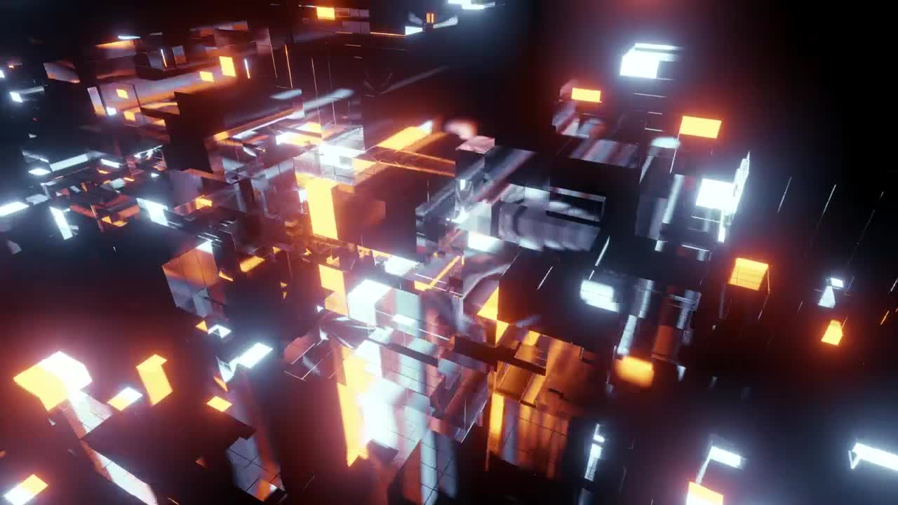 Stock Video Information Blocks Virtual World Concept Animated Wallpaper