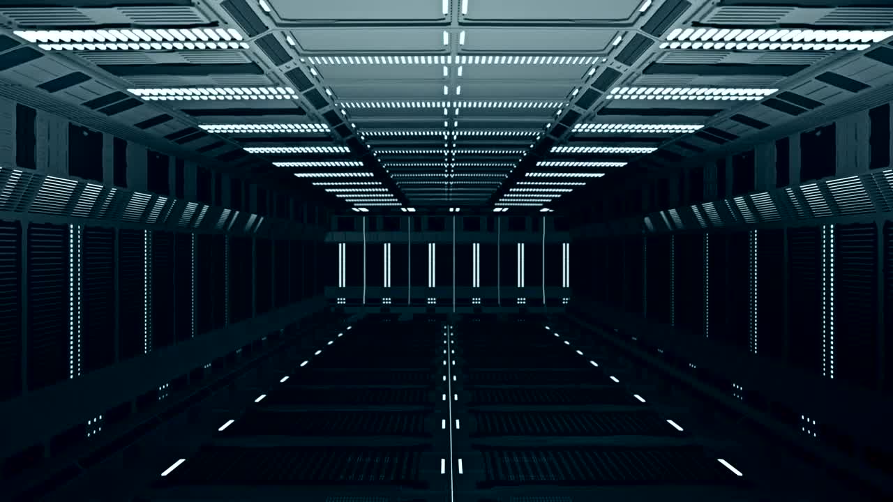 Stock Video Infinity Corridor With Futuristic Style Animated Wallpaper