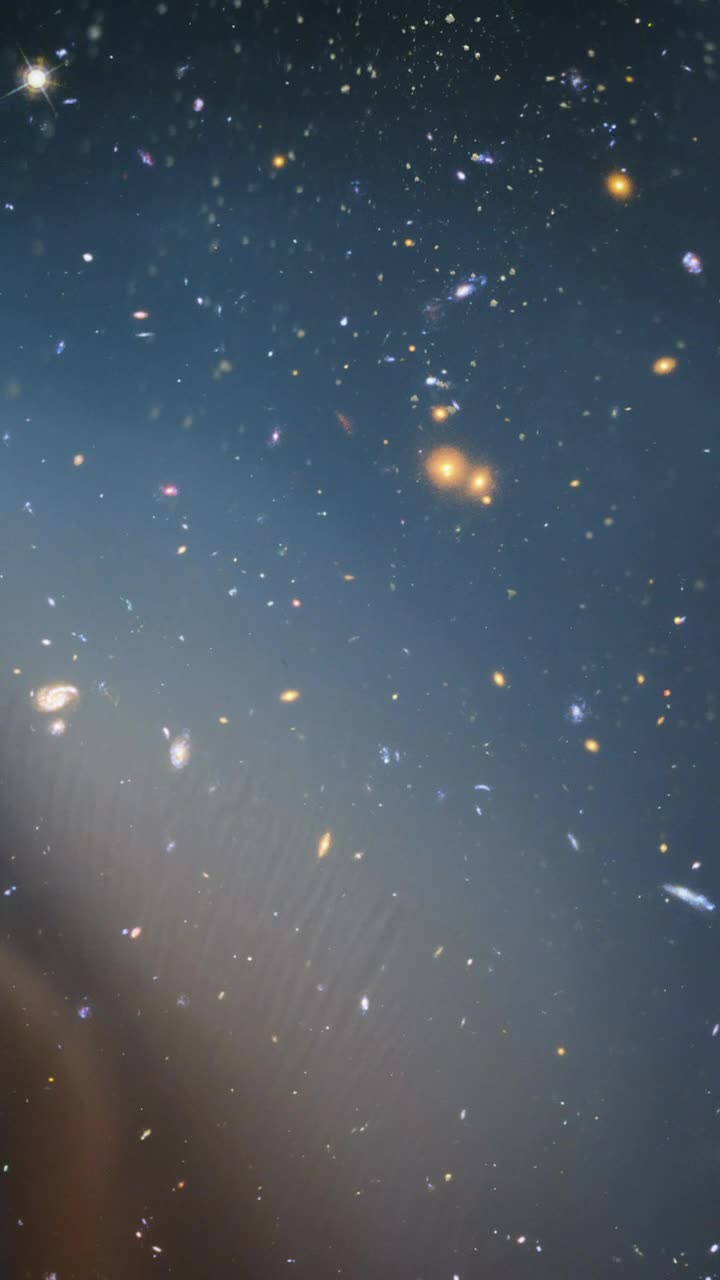Stock Video Infinite Space Covered In Stars And Galaxies With Gradient Colors Animated Wallpaper